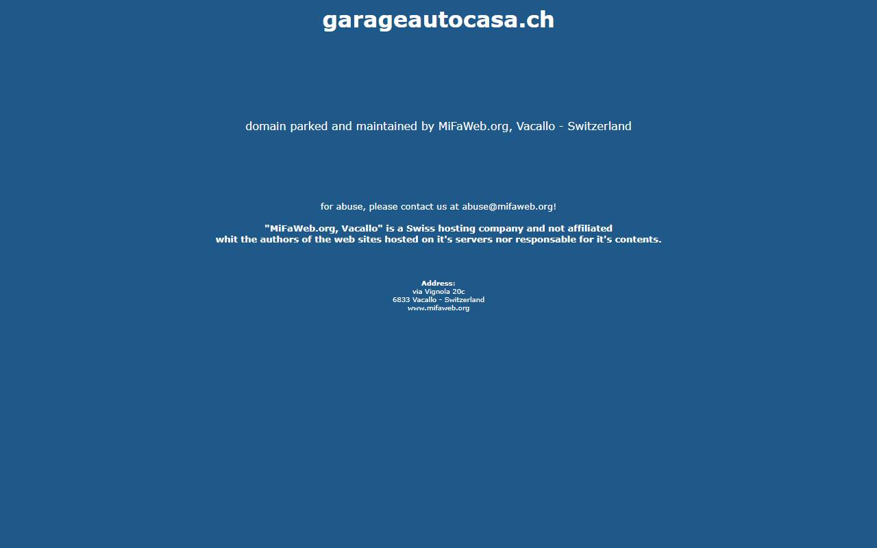 Anteprima del sito: Garage Autocasa SA