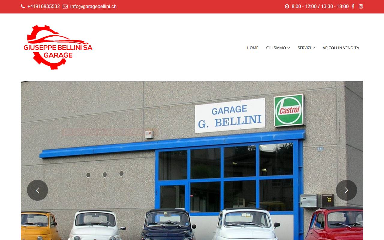 Anteprima del sito: Garage Giuseppe Bellini SA