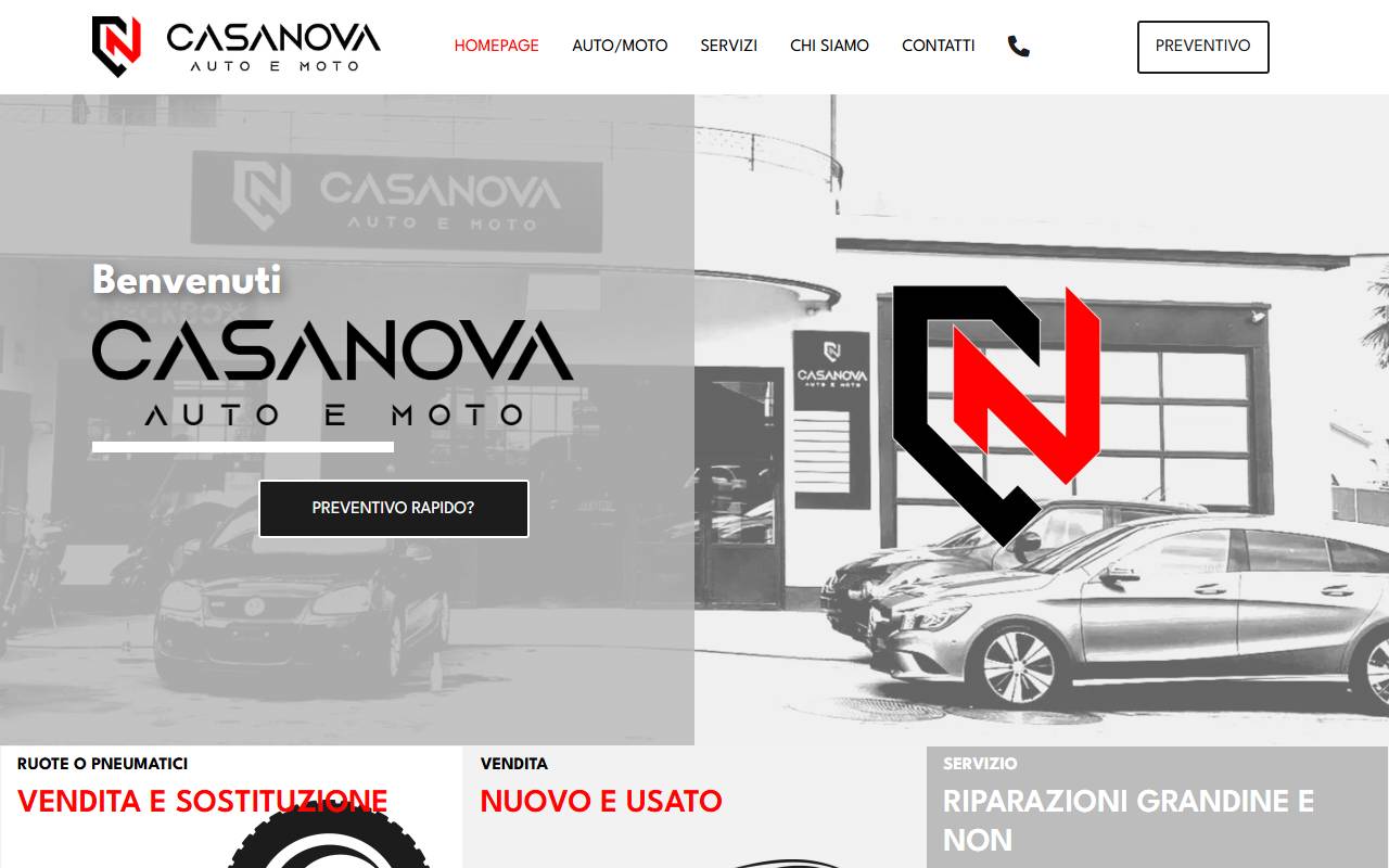 Anteprima del sito: Garage Casanova Auto e Moto Sagl
