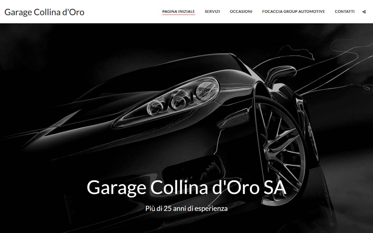 Anteprima del sito: Garage Collina d'Oro SA