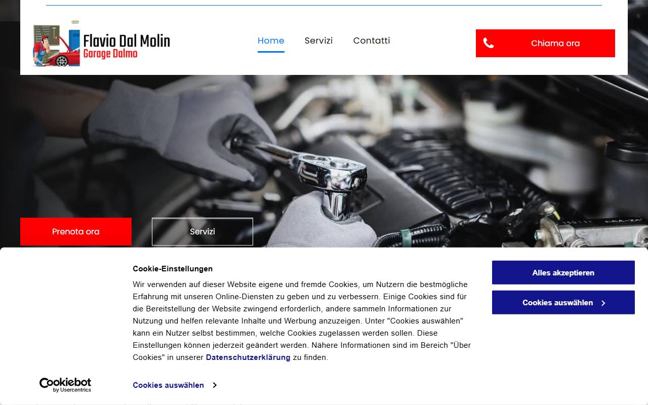 Anteprima del sito: Garage Dalmo di Dal Molin Flavio