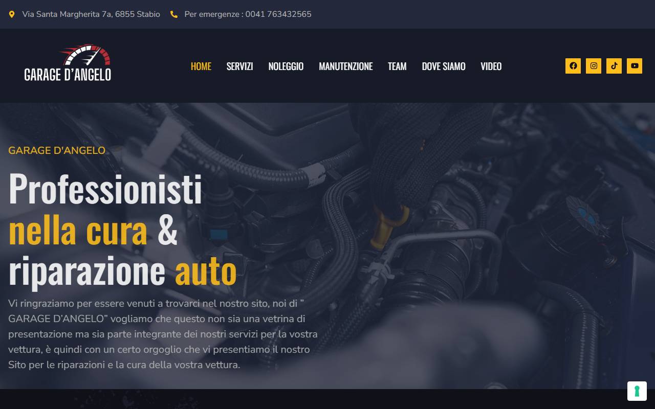 Anteprima del sito: GARAGE D'ANGELO Sagl