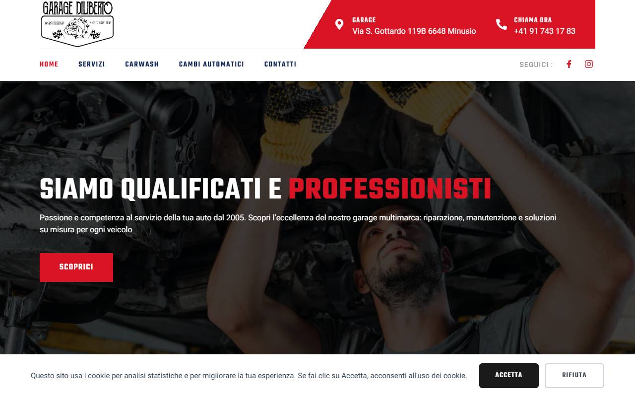 Anteprima del sito: Garage Diliberto Sagl