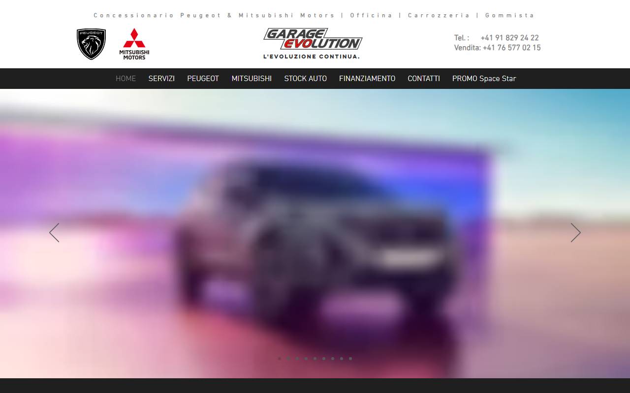 Anteprima del sito: Garage Evolution Sagl