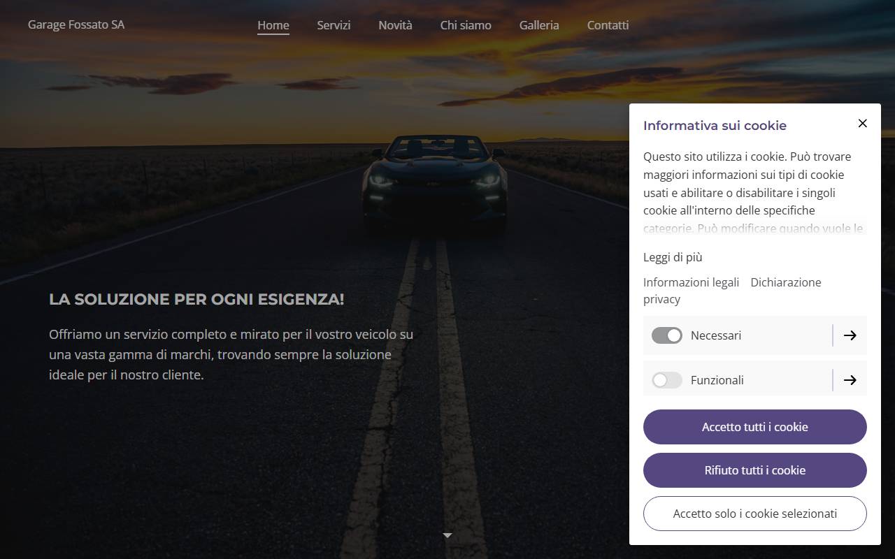 Anteprima del sito: Garage Fossato SA