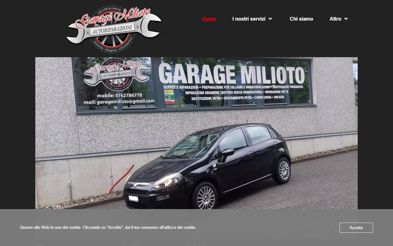 Anteprima del sito: Garage Milioto Sagl