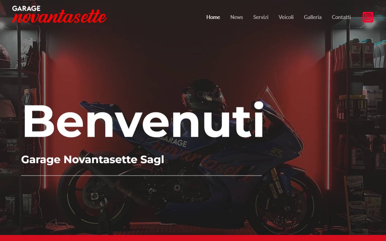 Anteprima del sito: garage novantasette Sagl