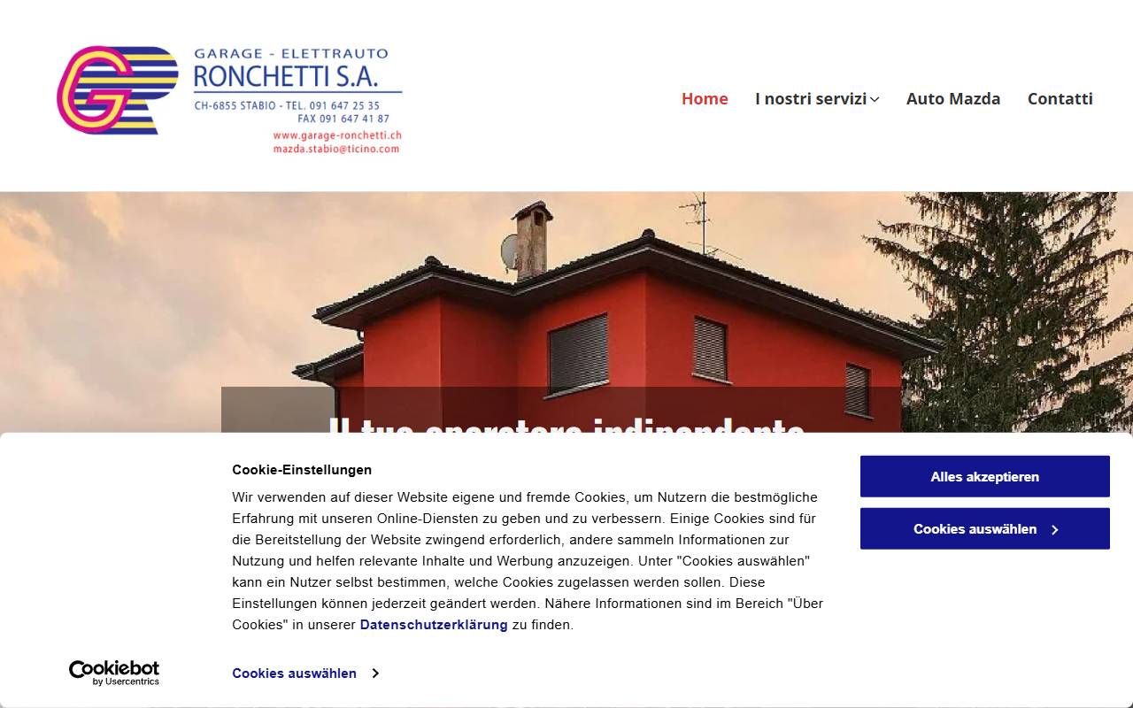Anteprima del sito: Garage Ronchetti SA