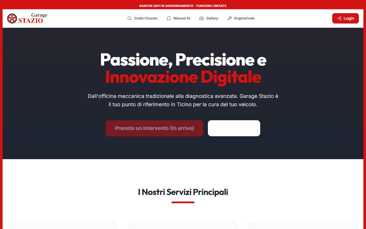 Anteprima del sito: Garage Stazio Sagl