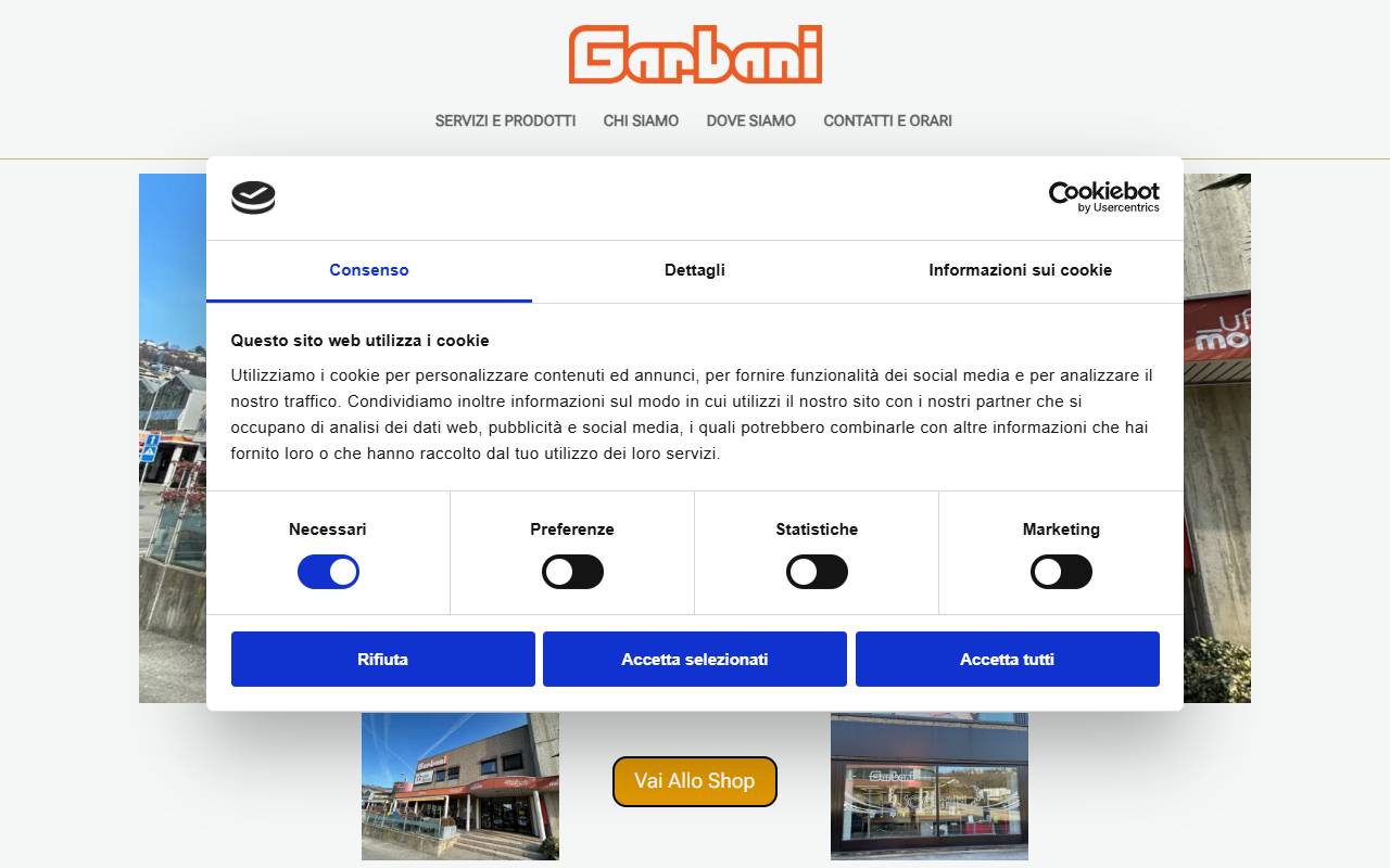 Anteprima del sito: Garbani SA