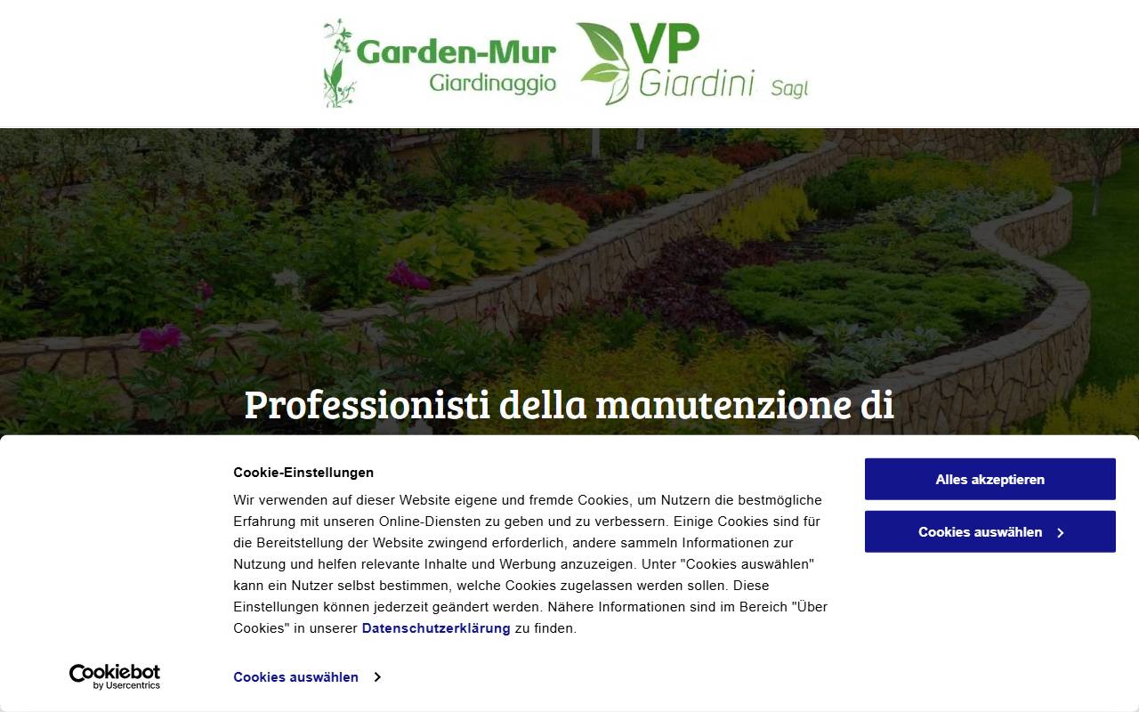 Anteprima del sito: VP Giardini Sagl