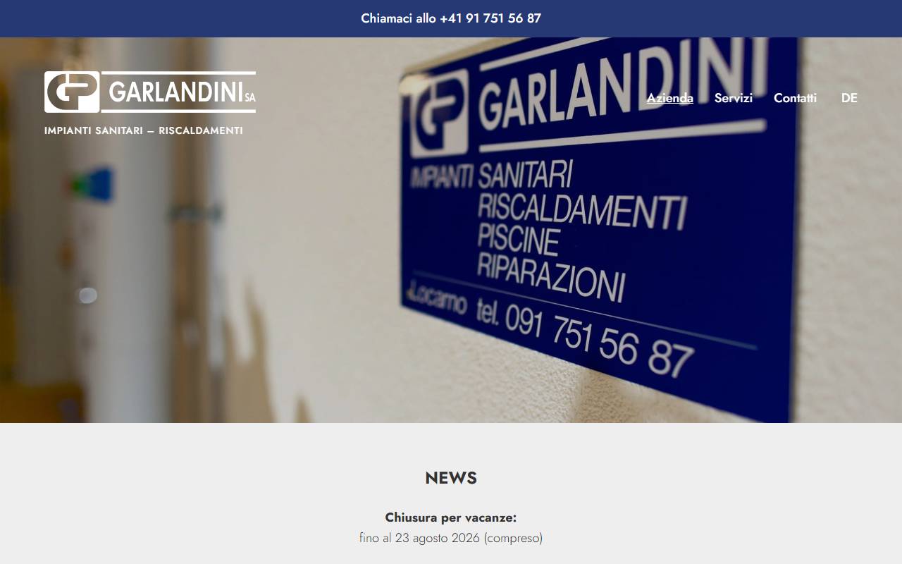Anteprima del sito: Garlandini SA