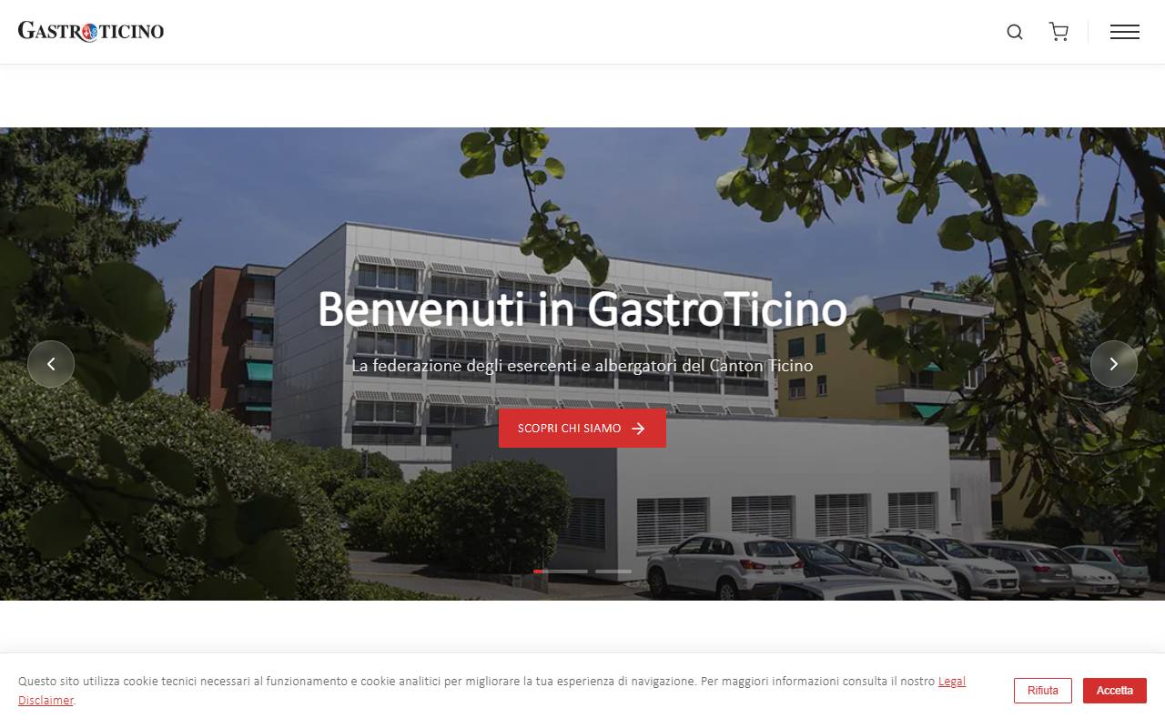 Anteprima del sito: GastroTicino