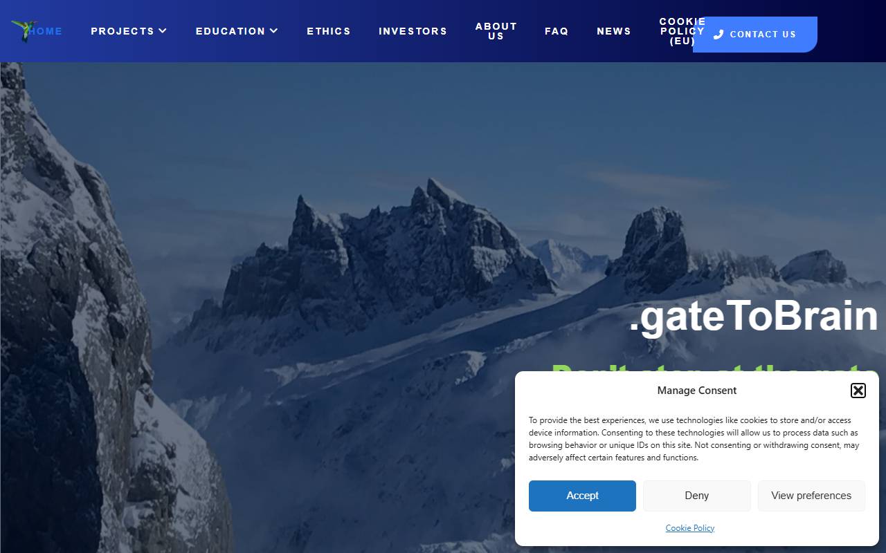 Anteprima del sito: Gate to Brain SA