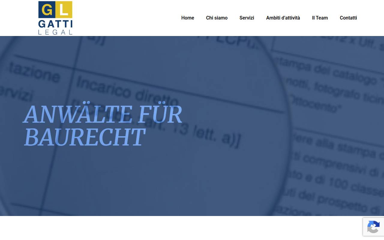 Anteprima del sito: Gatti Legal Sagl