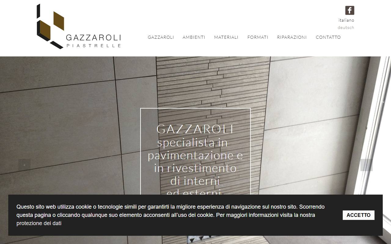 Anteprima del sito: Gazzaroli Piastrelle Sagl