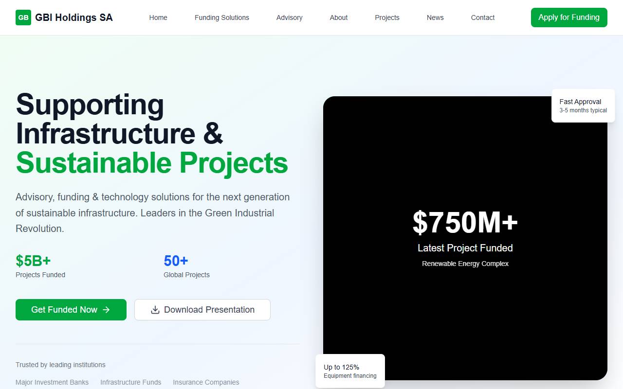 Anteprima del sito: GB Investment Holding SA
