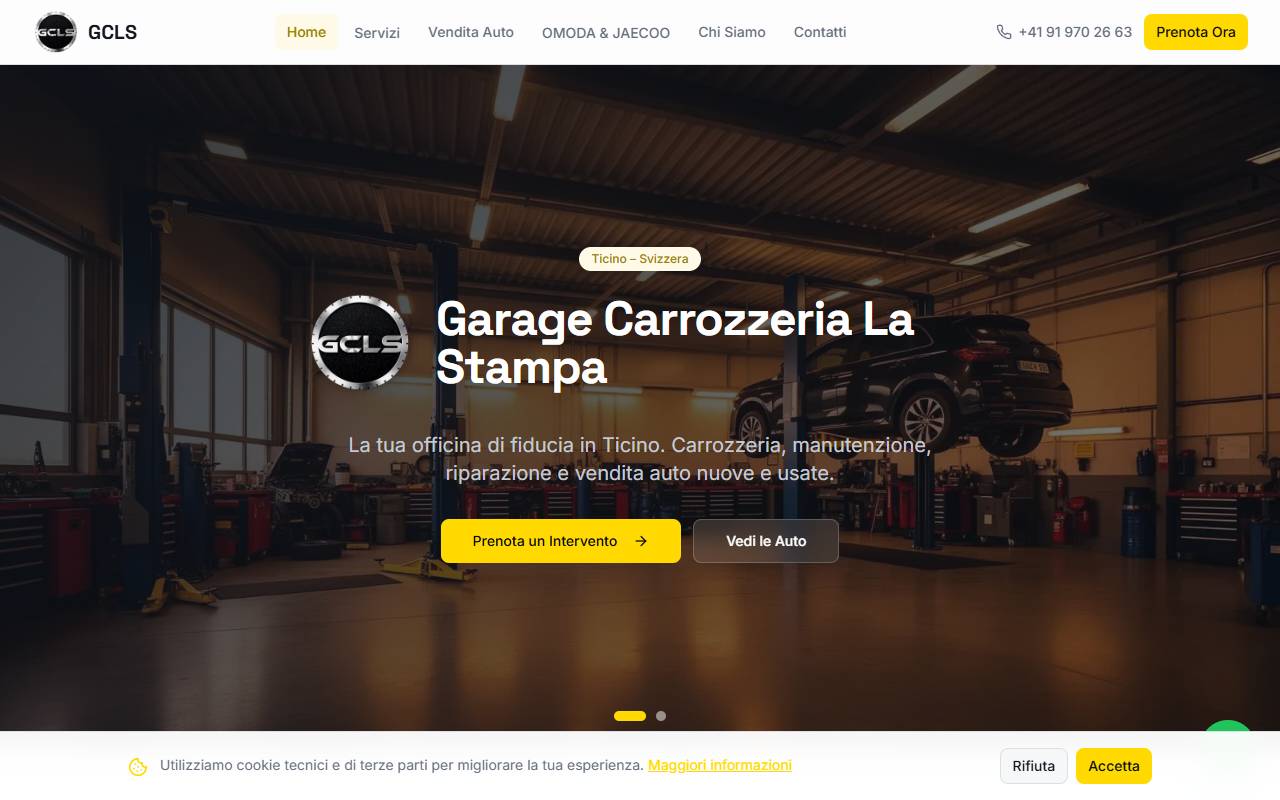 Anteprima del sito: Garage Carrozzeria La Stampa Sagl