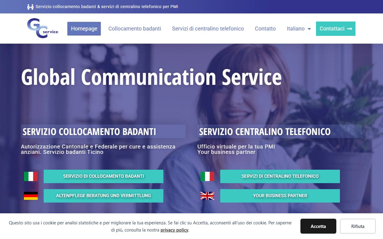 Anteprima del sito: Global Communication Service Sagl
