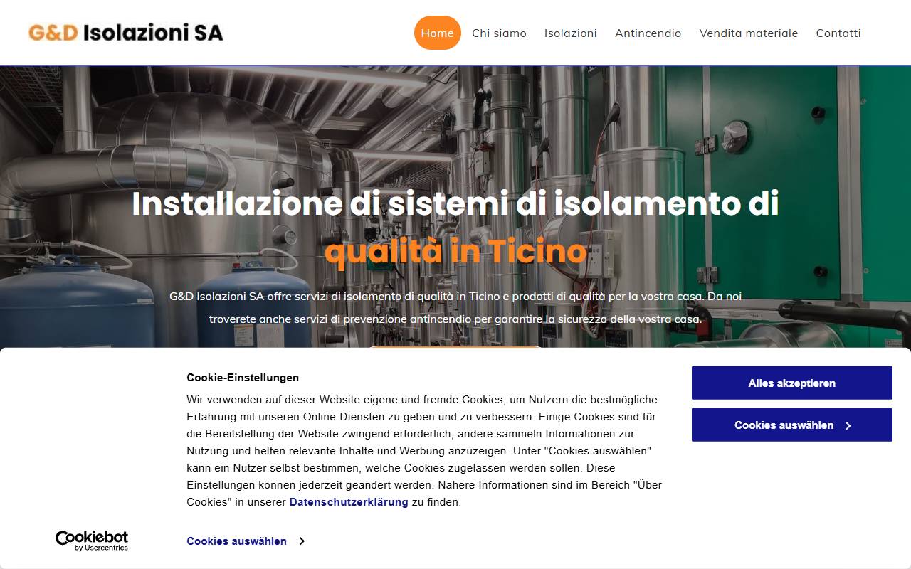 Anteprima del sito: G&D Isolazioni SA