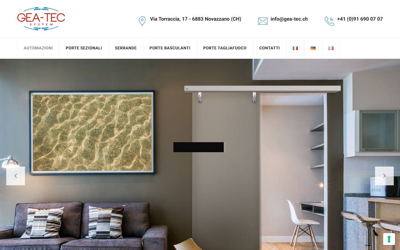 Anteprima del sito: GEA-TEC SYSTEM SAGL