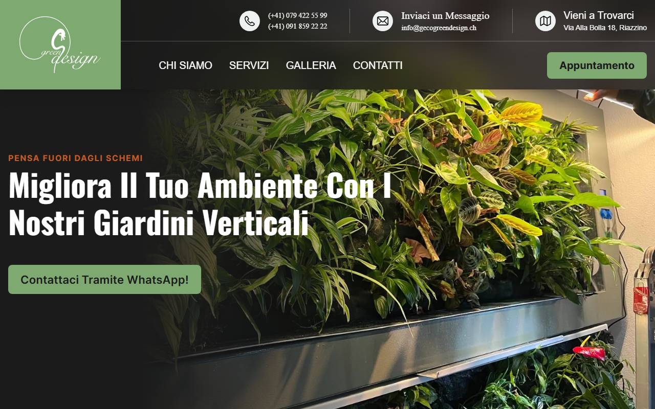 Anteprima del sito: geco green design di Francesco Biscossa