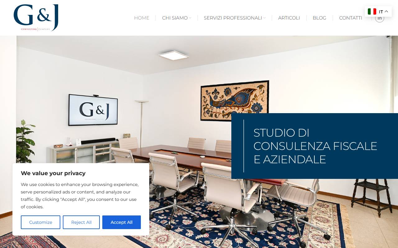 Anteprima del sito: G & J Consulting Company SA