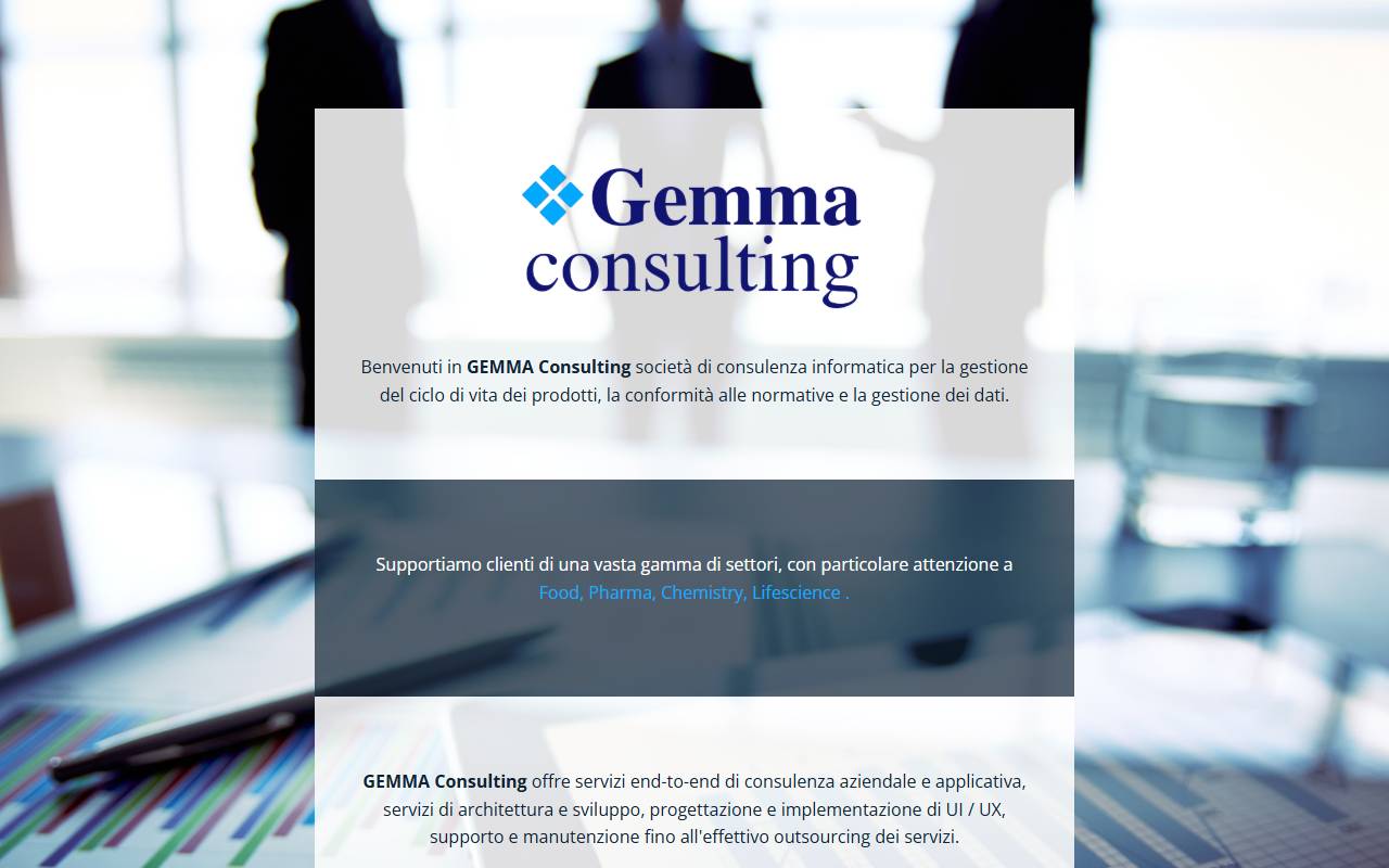 Anteprima del sito: GEMMA CONSULTING SAGL