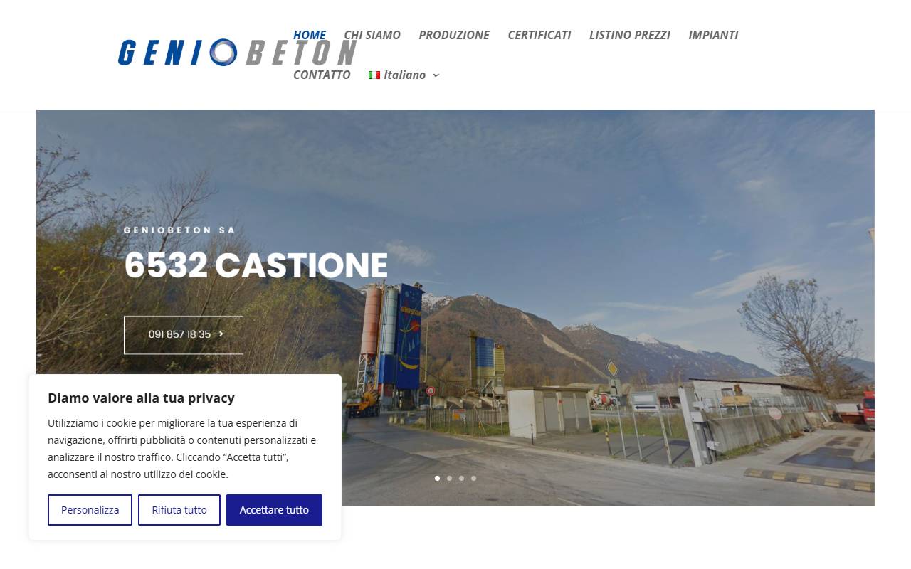 Anteprima del sito: Geniobeton SA