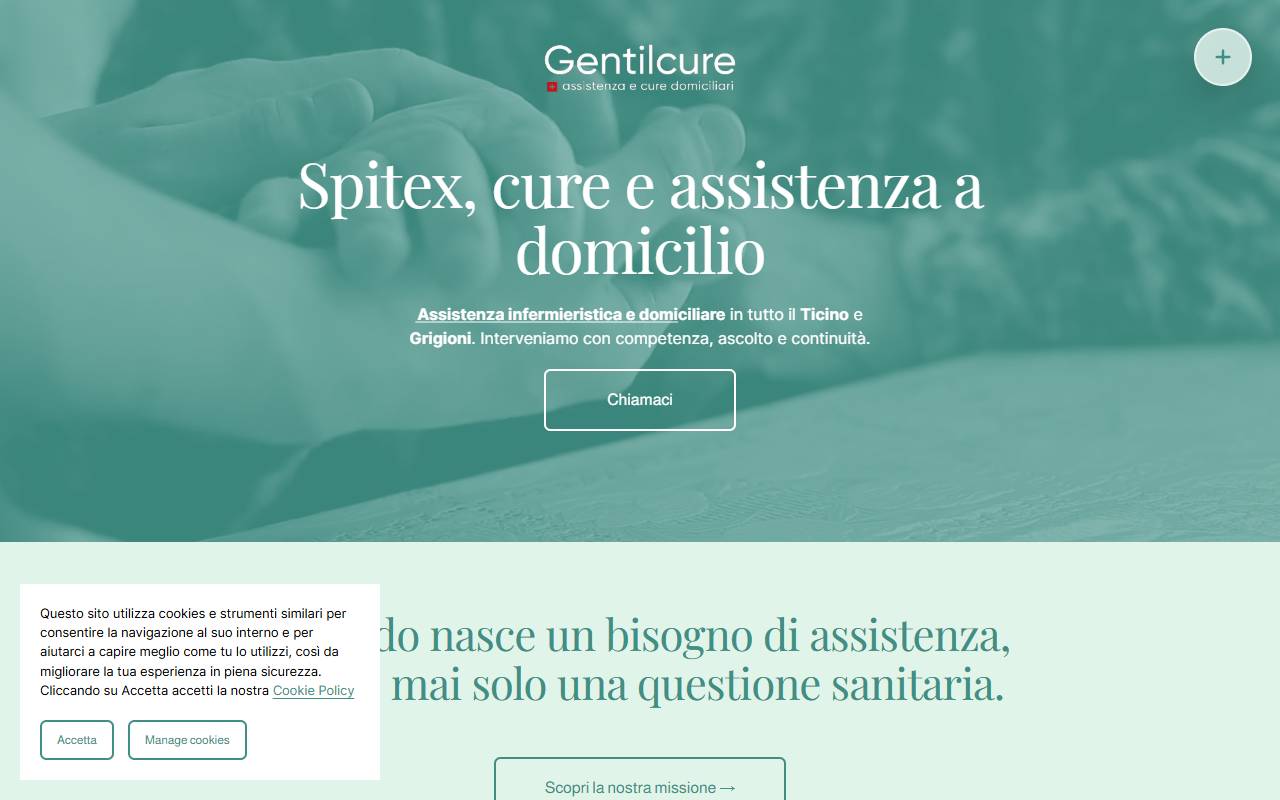 Anteprima del sito: Gentilcure SA