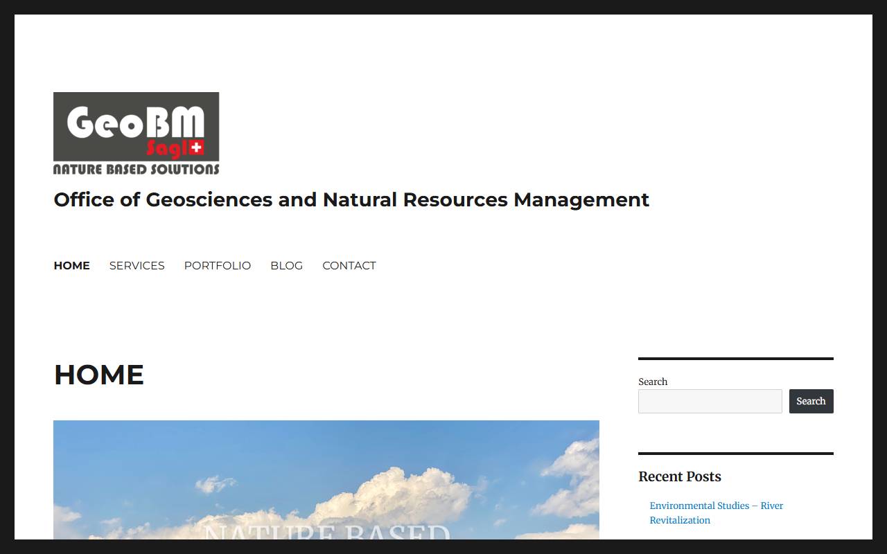 Anteprima del sito: GeoBM Sagl