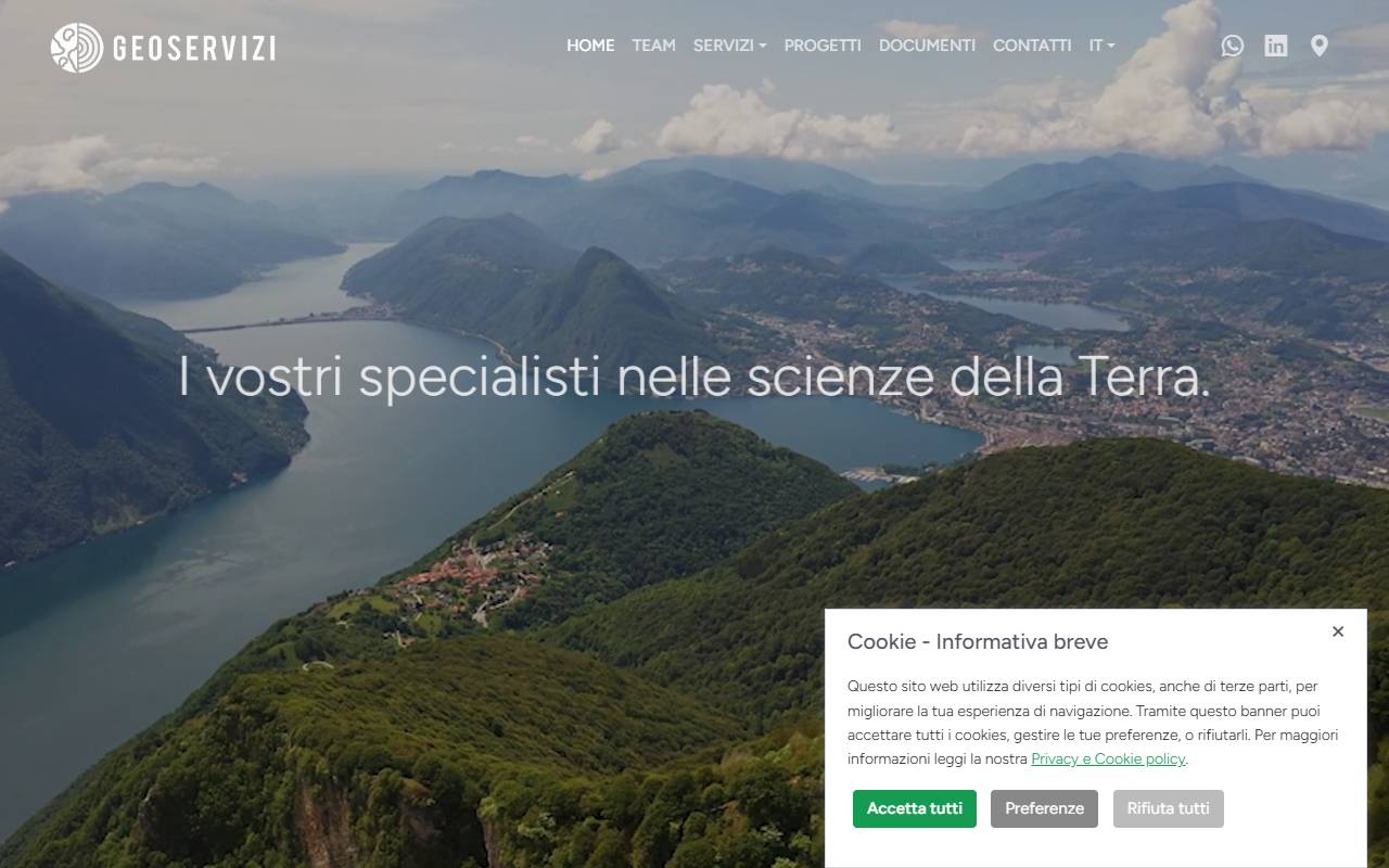 Anteprima del sito: Geoservizi Sagl