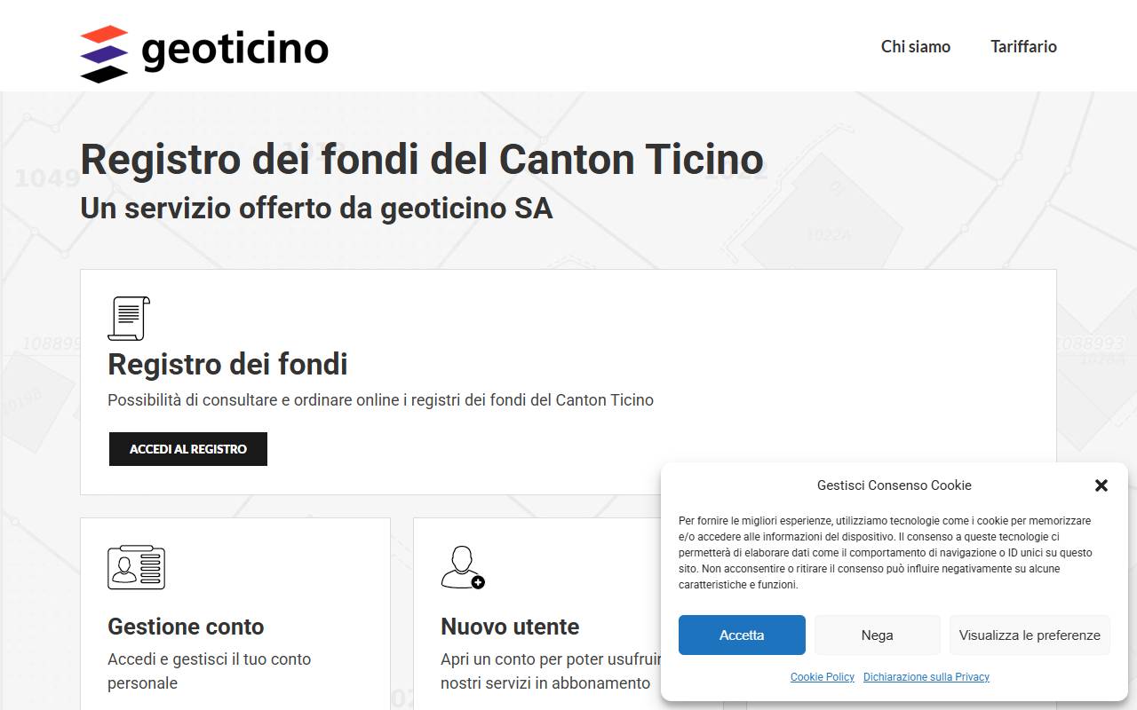 Anteprima del sito: GEOTICINO SA