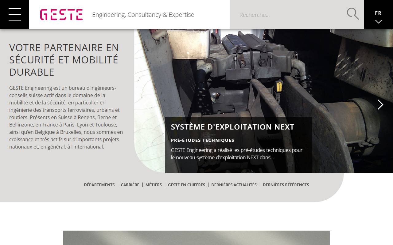 Anteprima del sito: GESTE Engineering SA