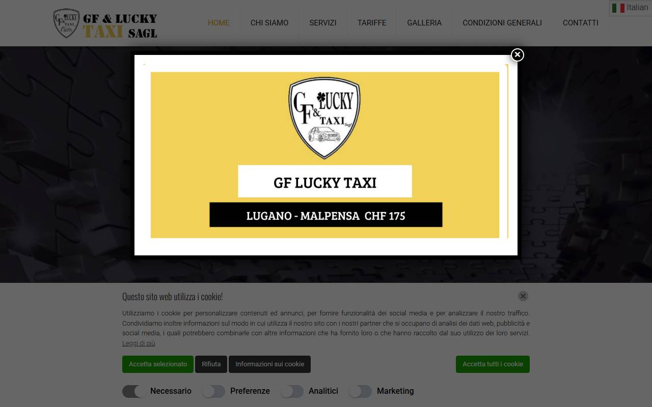 Anteprima del sito: GF & Lucky Taxi Sagl
