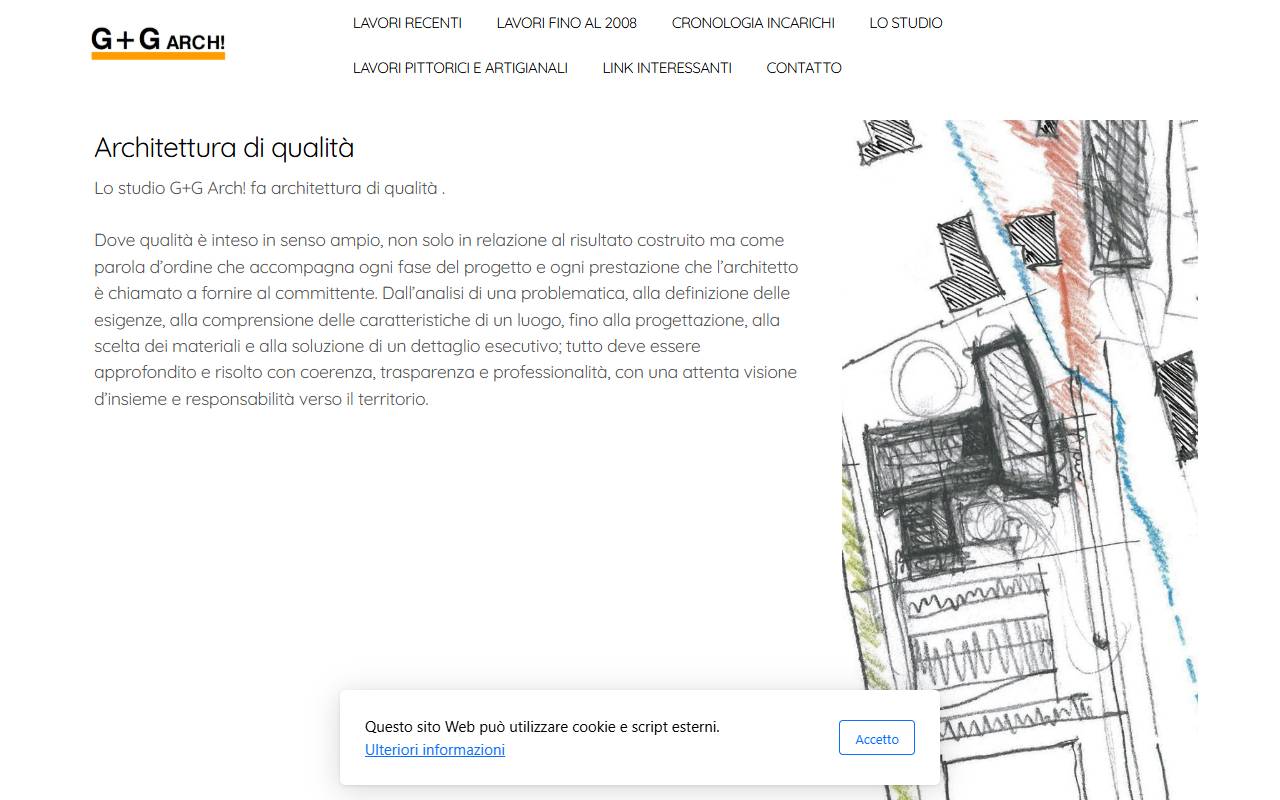 Anteprima del sito: G + G Arch ! Sagl