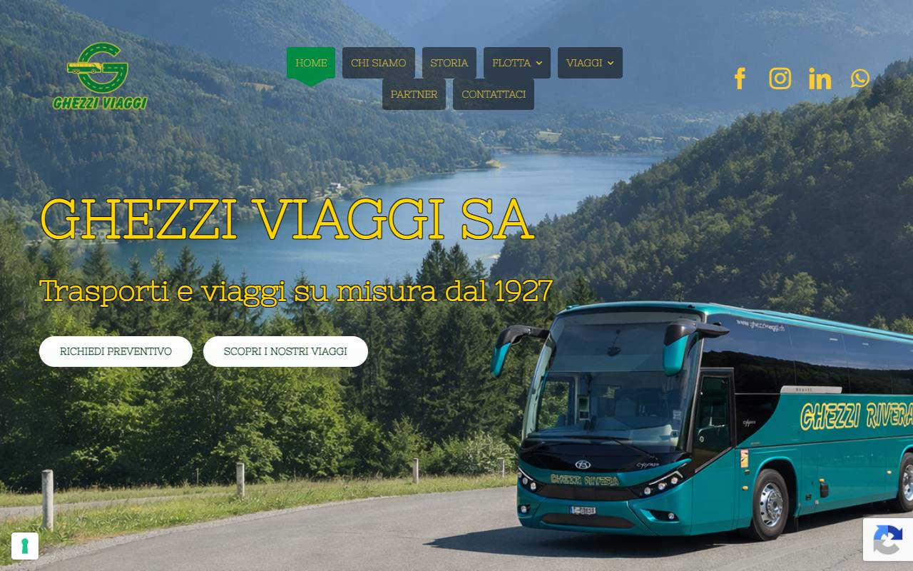 Anteprima del sito: GHEZZI VIAGGI SA