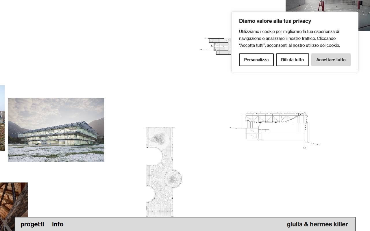 Anteprima del sito: giulia e hermes killer architetti sagl