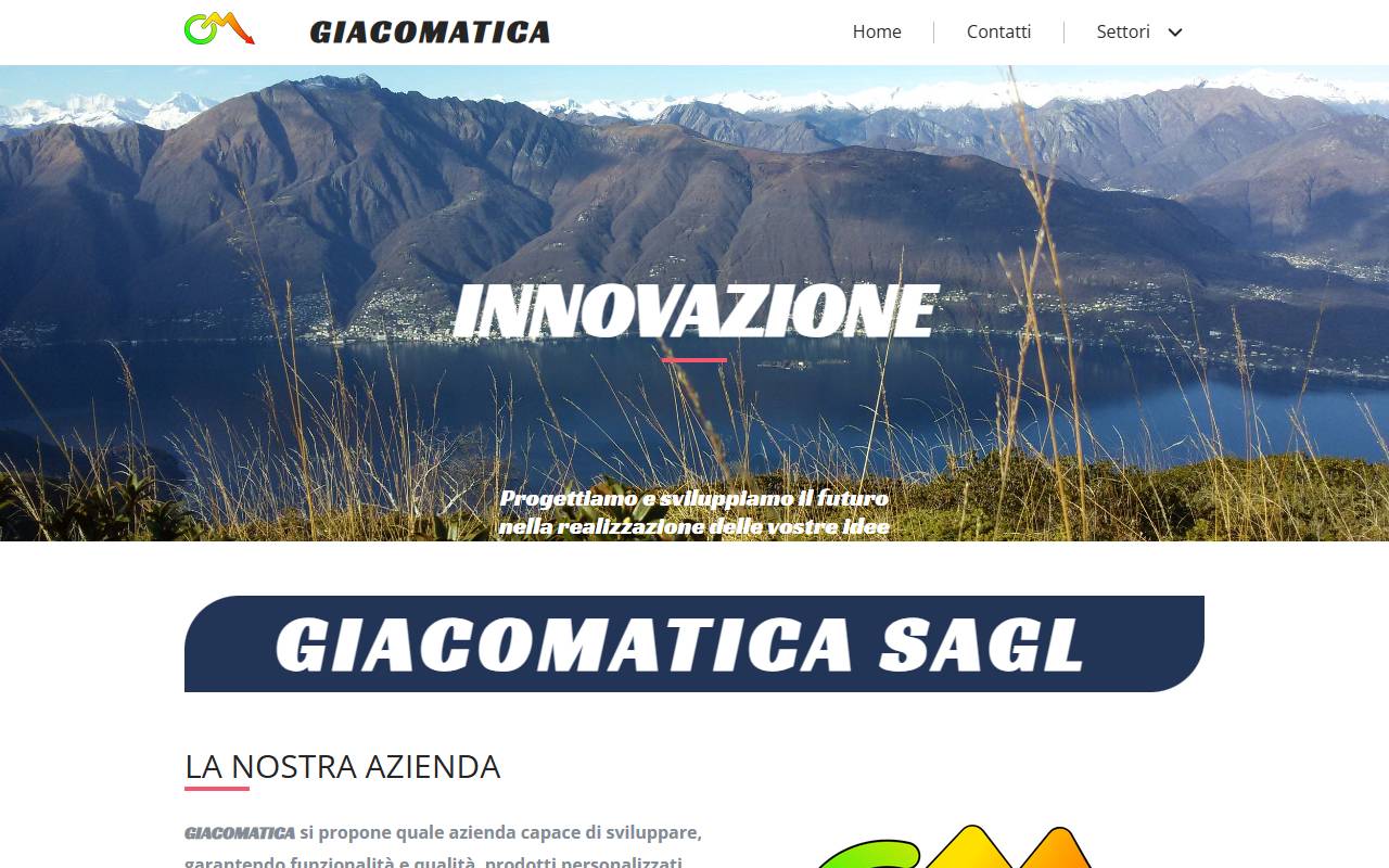 Anteprima del sito: Giacomatica Sagl