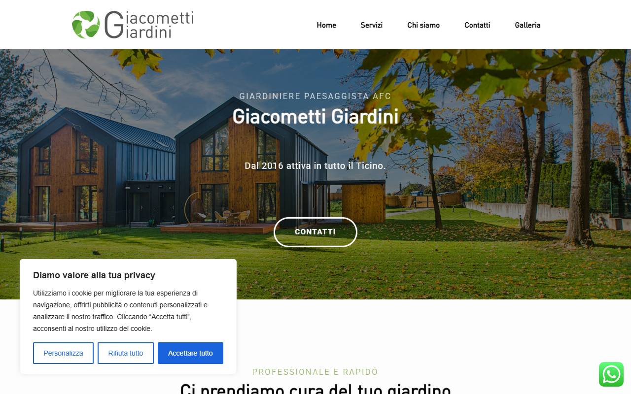 Anteprima del sito: Giacometti Giardini