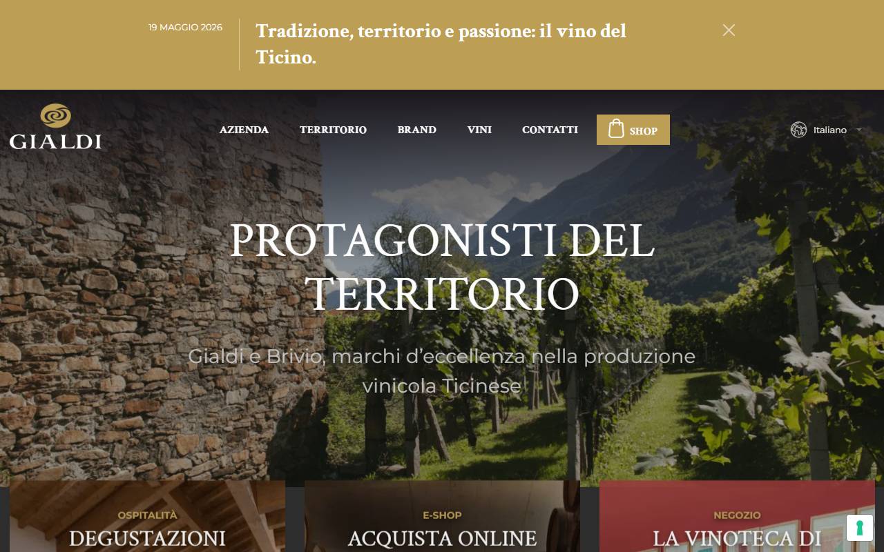 Anteprima del sito: GIALDI VINI SA