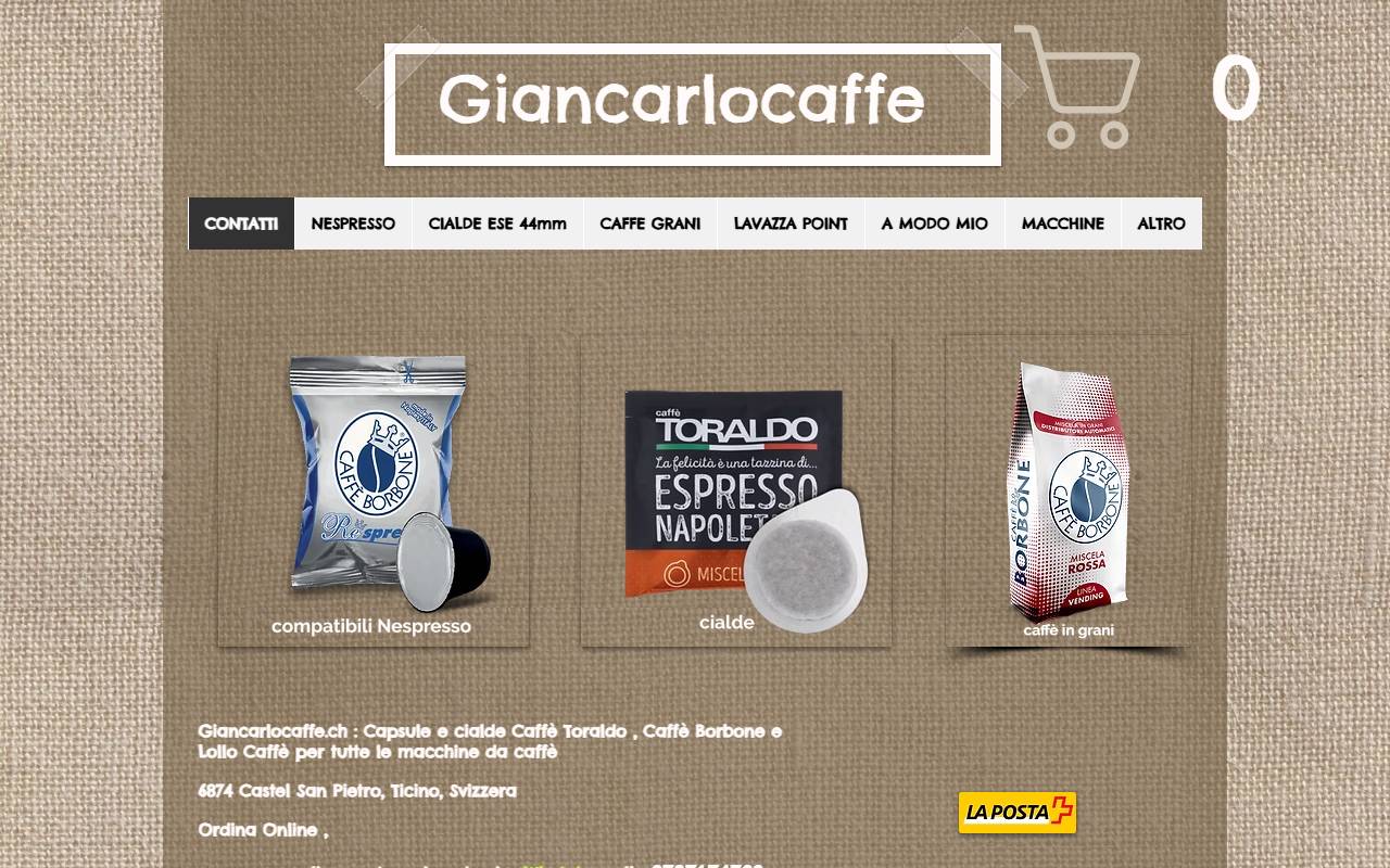 Anteprima del sito: Giancarlo Perrone Caffè