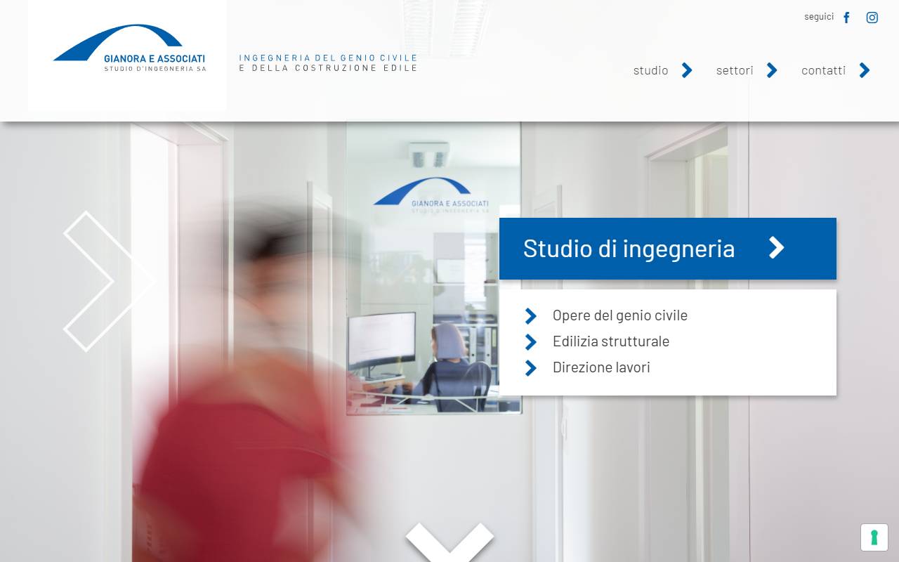 Anteprima del sito: GIANORA E ASSOCIATI STUDIO D'INGEGNERIA SA