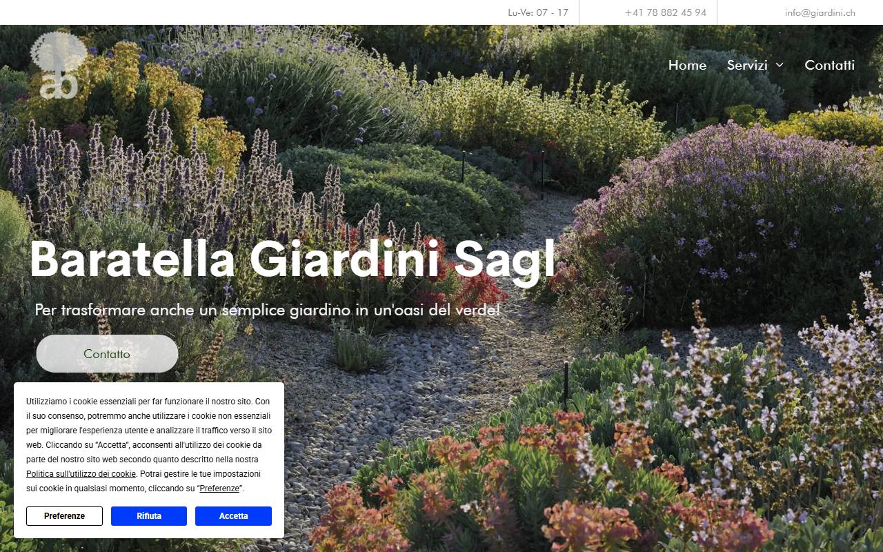 Anteprima del sito: ab BARATELLA GIARDINI Sagl