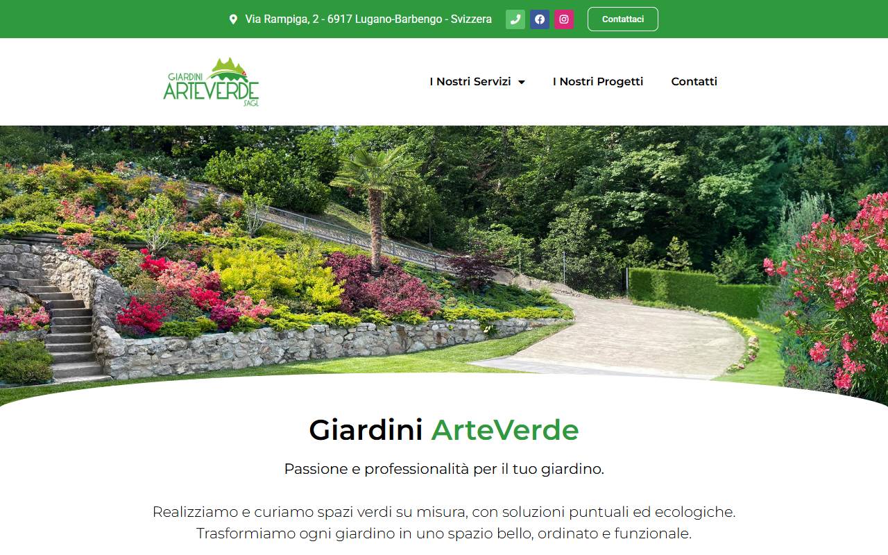 Anteprima del sito: Giardini ArteVerde Sagl