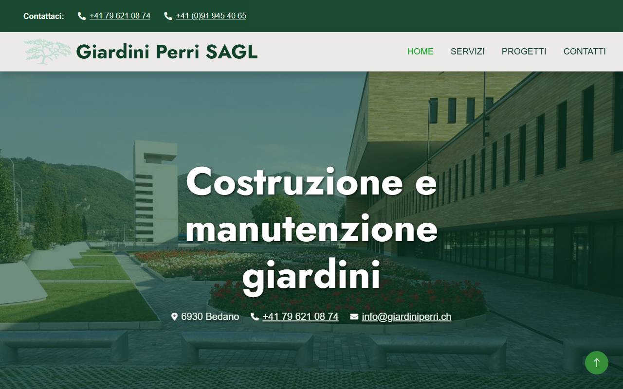 Anteprima del sito: GIARDINI PERRI Sagl