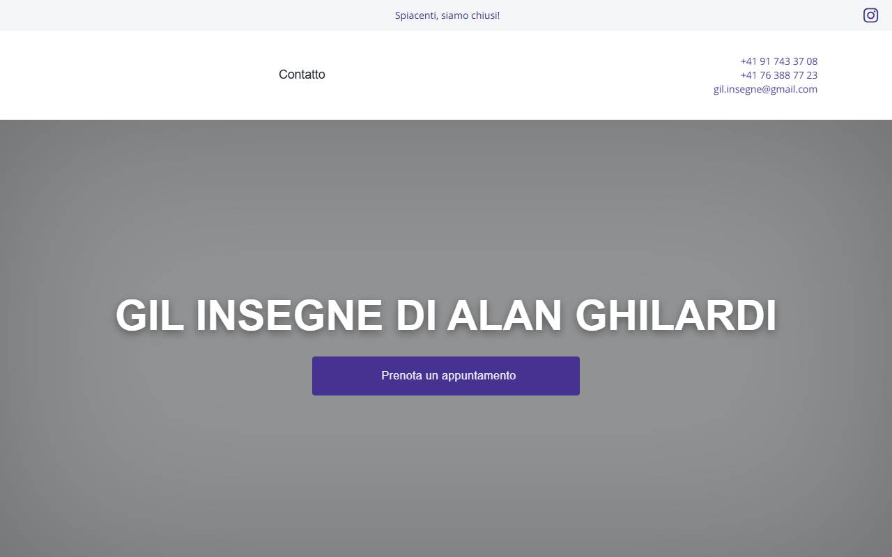 Anteprima del sito: Gil Insegne di Alan Ghilardi