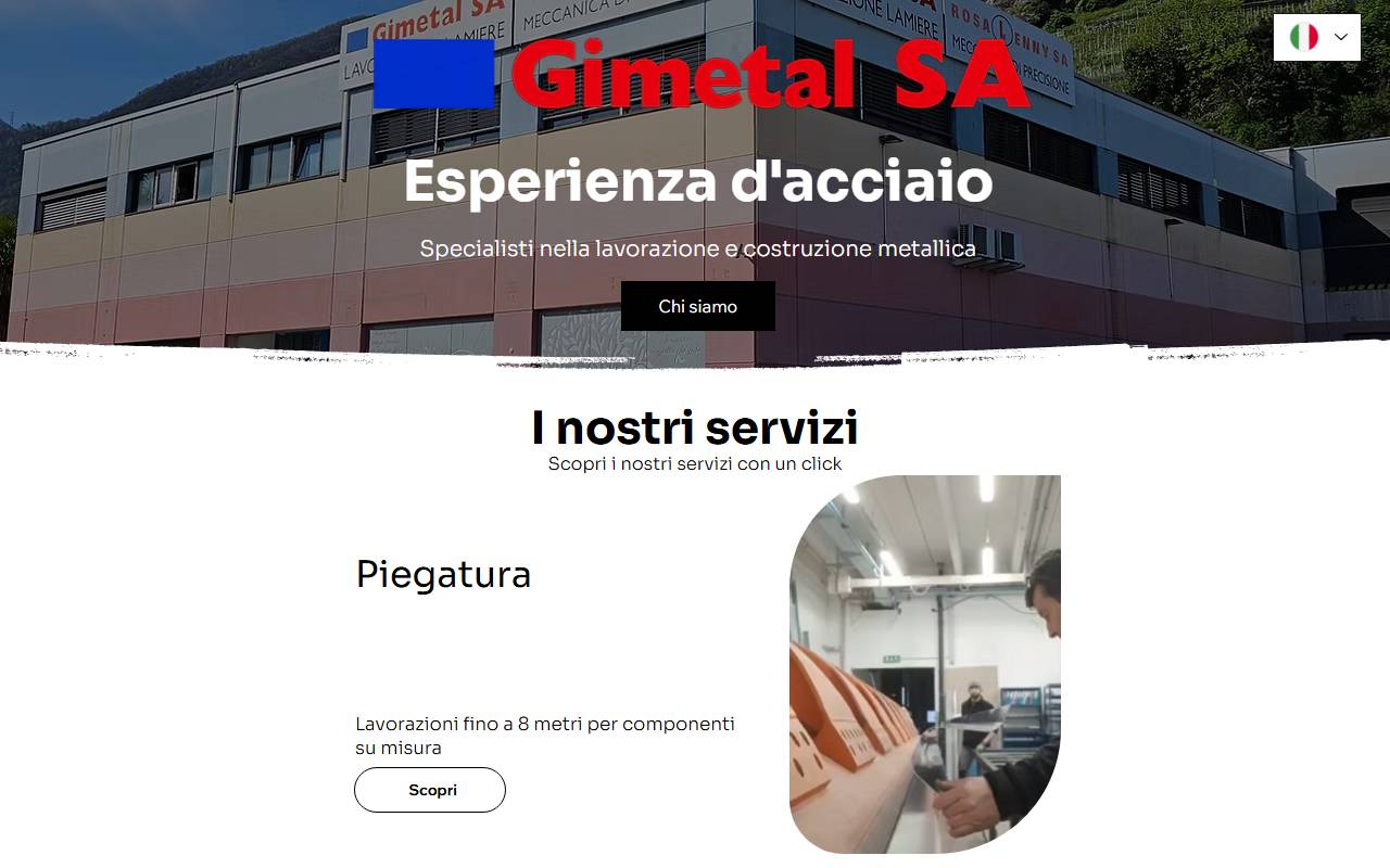 Anteprima del sito: GIMETAL SA