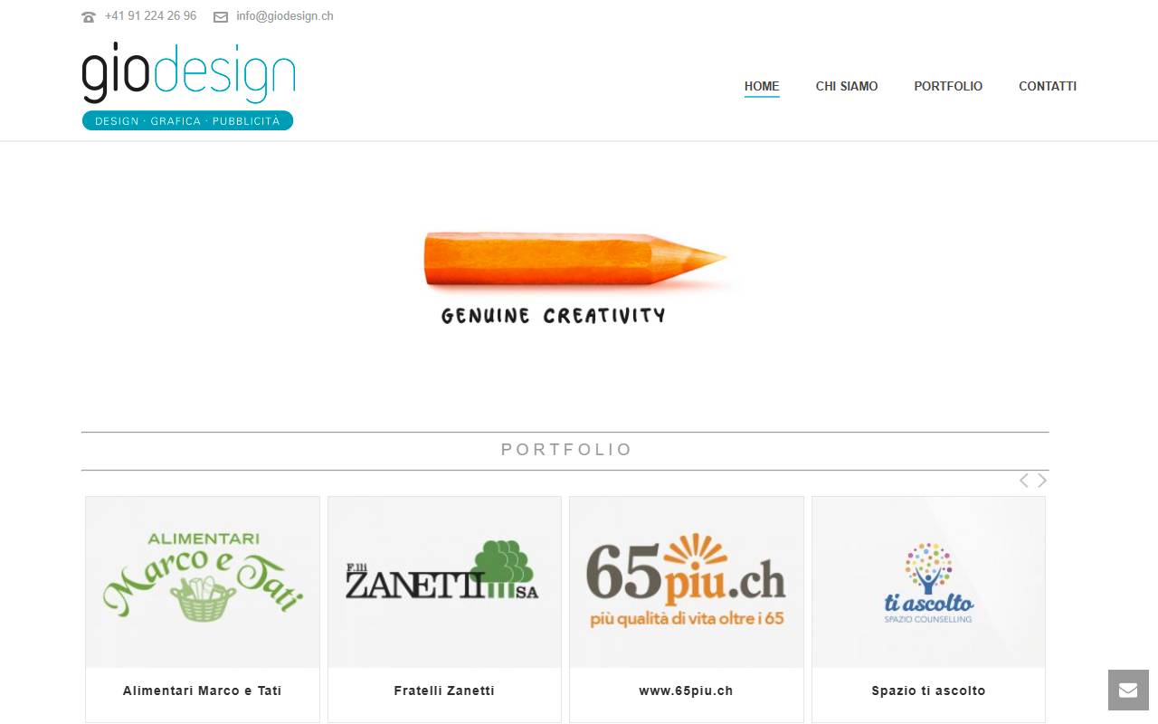 Anteprima del sito: Giodesign Sagl