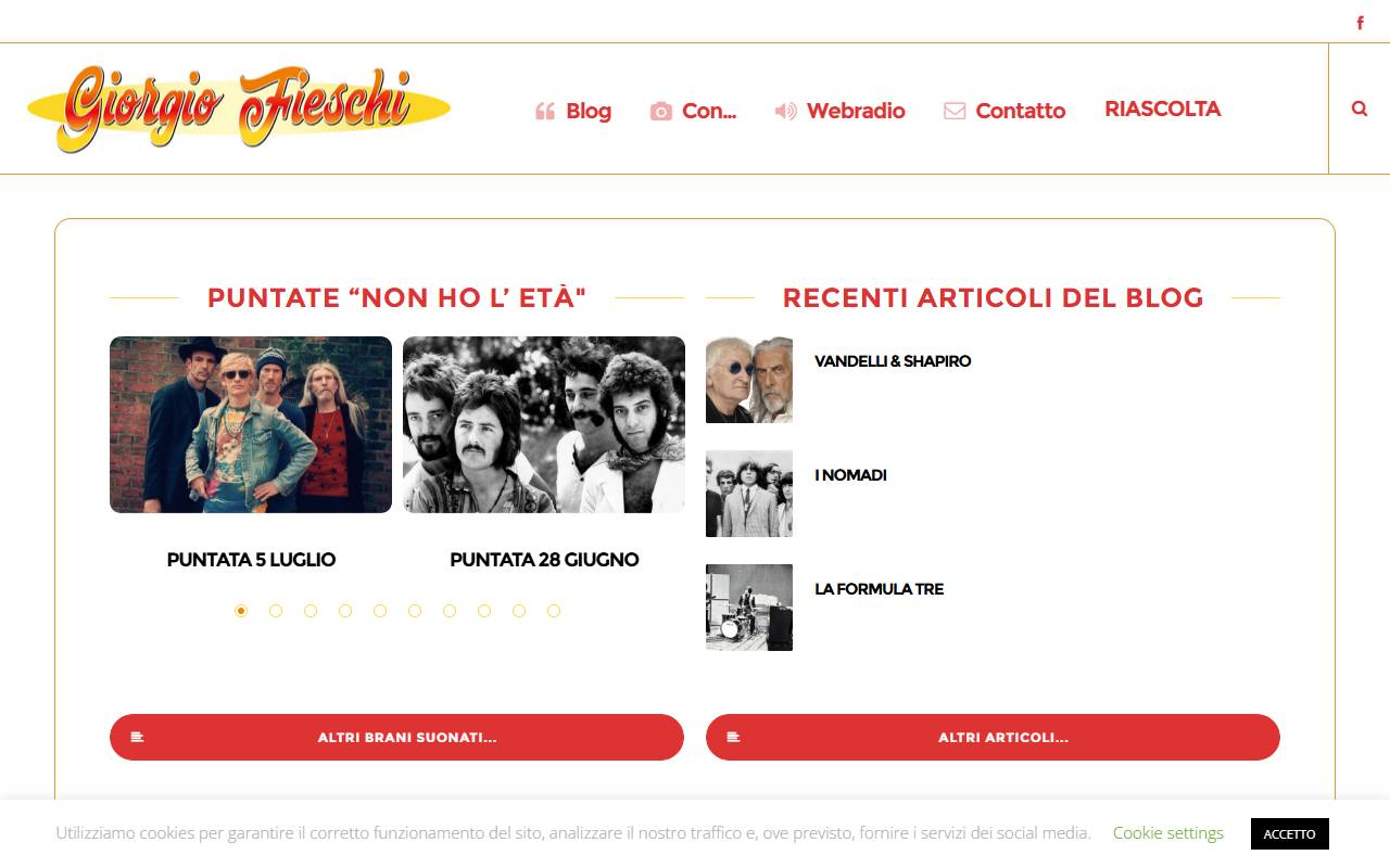 Anteprima del sito: Feedback - Il Ritorno della buona musica di Giorgio Fieschi